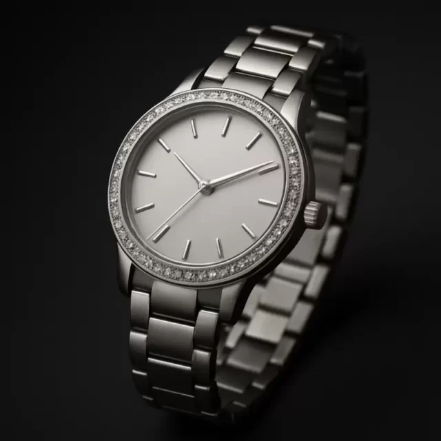 Crystal Bezel Silver
